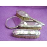 An HM silver four piece dressing table set