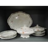 A vintage part dinner service by Doulton Burslem patt no 289848