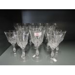 A selection of crystal wine spirit and cocktail glasses