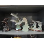 A selection of Dolphin figurine studies various mediums