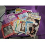 A selection of vintage theatre musical and stage pamphlets brochures and leaflets