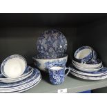 A selection of vintage transfer printed ceramics in a Chintz pattern