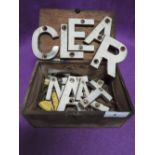A selection of vintage cast alphabet letters