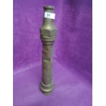 A vintage fireman style water hose end brass and copper cast