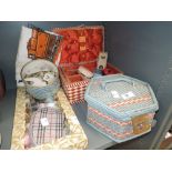 A selection of vintage haberdashery sewing and craft items