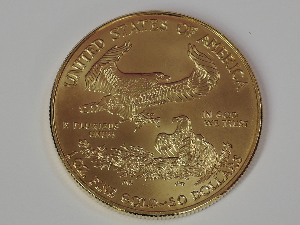 A gold 1oz 2008 50 dollar U.S.A. Coin, in plastic case - Image 2 of 2