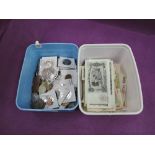 A collection of foreign coins and approximately sixty banknotes, strength in American coins, many