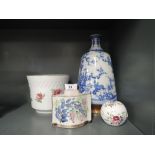 A selection of vintage ceramics including plater