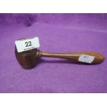 A vintage treen auctioneers gavel