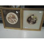 Two vintage prints of wild life and culbs