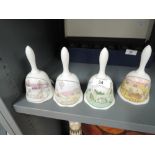 A selection of vintage ceramic bells by Gift craft Toronto