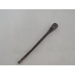 A white metal cigarette holder stamped sterling silver having art nouveau style decoration