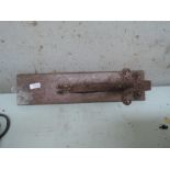 A metal and treen wall bracket