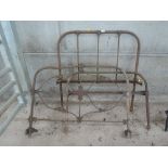 A selection of vintage iron bed ends