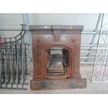 A Victorian metal fireplace