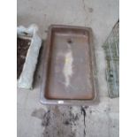 A shallow salt glazed trough