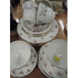 A selection of vintage tea cups and saucers by Duchess