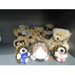 A selection of vintage childs cuddly toys