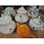 A selection of vintage tea pots