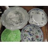 A selection of vintage ceramics including decorated bowl