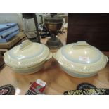 A pair of vintage tureens by Crown Devon