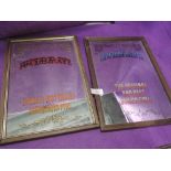 Two vintage advertising mirrors for Sunbrite and Phurnacite