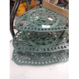 A vintage cast iron kitchen or other corner stand