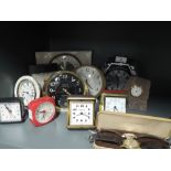 A selection of vintage clock watches and alarm clocks Westclox etc