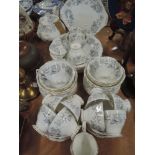 A part dinner service by Royal Albert in the Silver Maple pattern