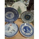 A selection of vintage ceramic display plates