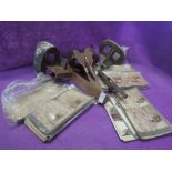 A selection of vintage stereoscopes and Perfecscope no. 58802 1883 and cards mostly of world and