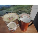 A selection of vintage ceramics including Royal Devon