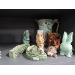 A selection of vintage ceramics including selection of Sylvac