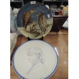 A selection of vintage ceramic display plates