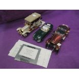 A selection of vintage Die cast model cars by Franklyn Mint
