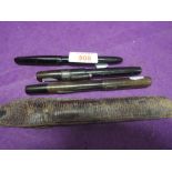 A selection of vintage ink and fountain pens Tallon, Ideal