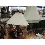 A selection of vintage table top lamps