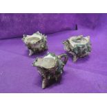 A vintage tea set in a Victorian Grotto sea shell design