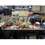 A selection of vintage curios and ceramics including Olde Tea Shop