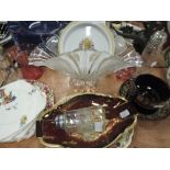 A selection of vintage ceramics and glasswares