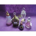 A selection of vintage perfume and scent bottles