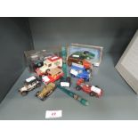 A selection of vintage die cast model cars