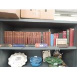 A selection of vintage books including part set by Sir Walter Scott