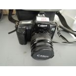 A Canon EOS 1000F camera and soft camera bag