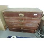 A five drawer specimen chest containing glass slides by lakes Photographer Joseph Hardman