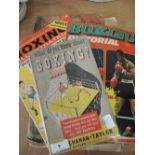 A selection of boxing ephemera including scrap book, magazines and a volume What do you know about