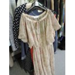 A selection of ladies clothing including a green floral wrap round dress by Diane Von Fustenberg,