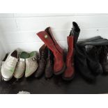 Six pairs of ladies shoes and boots including Fly size 40