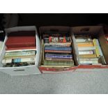 A box of assorted guide reference and literature books including Going to the Wars