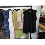 A selection of ladies clothing including possibly silk ladies quilted jacket
